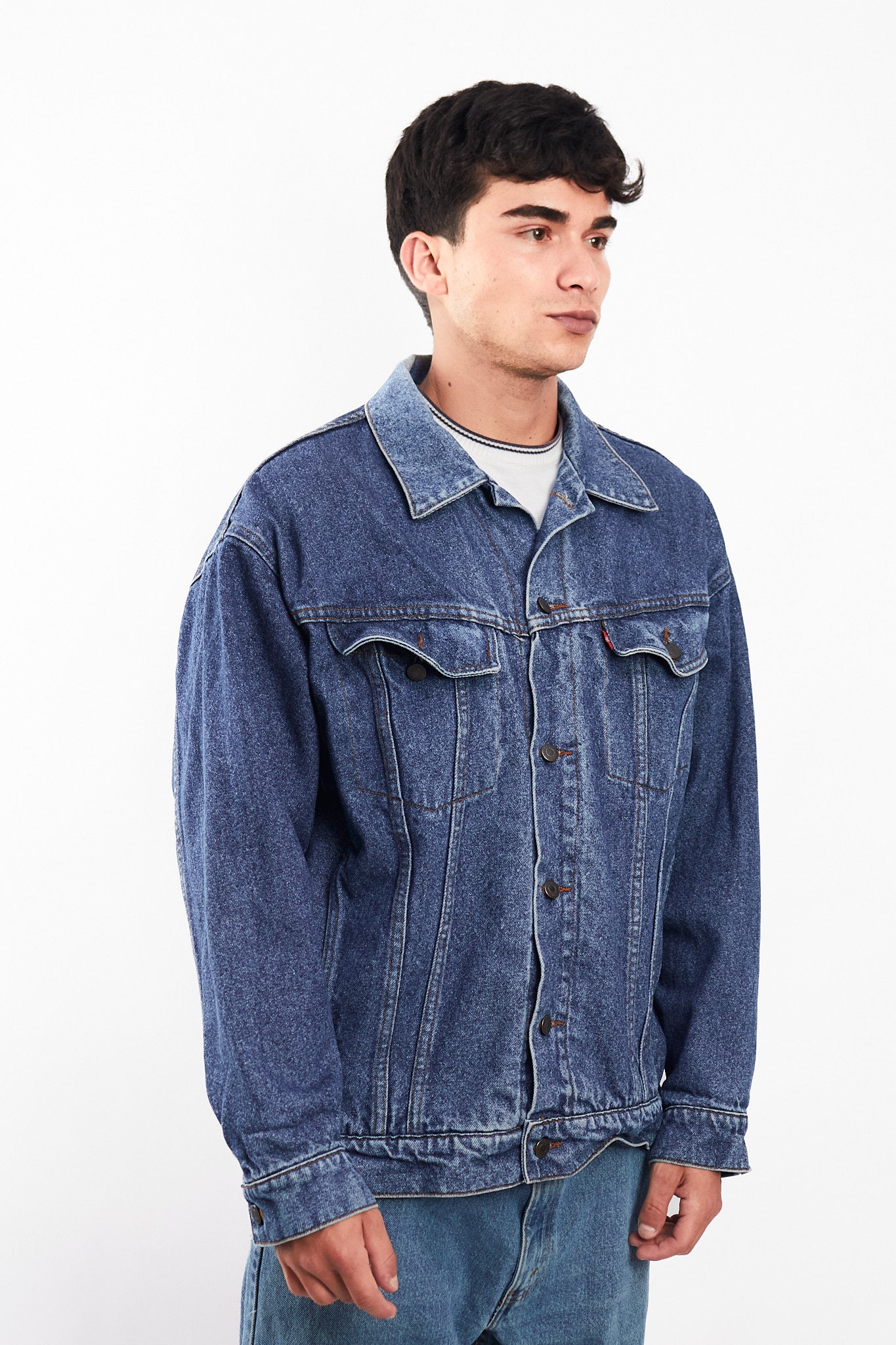 2000 Vintage Levi's Strauss Big Logo Trucker Jacket (M)