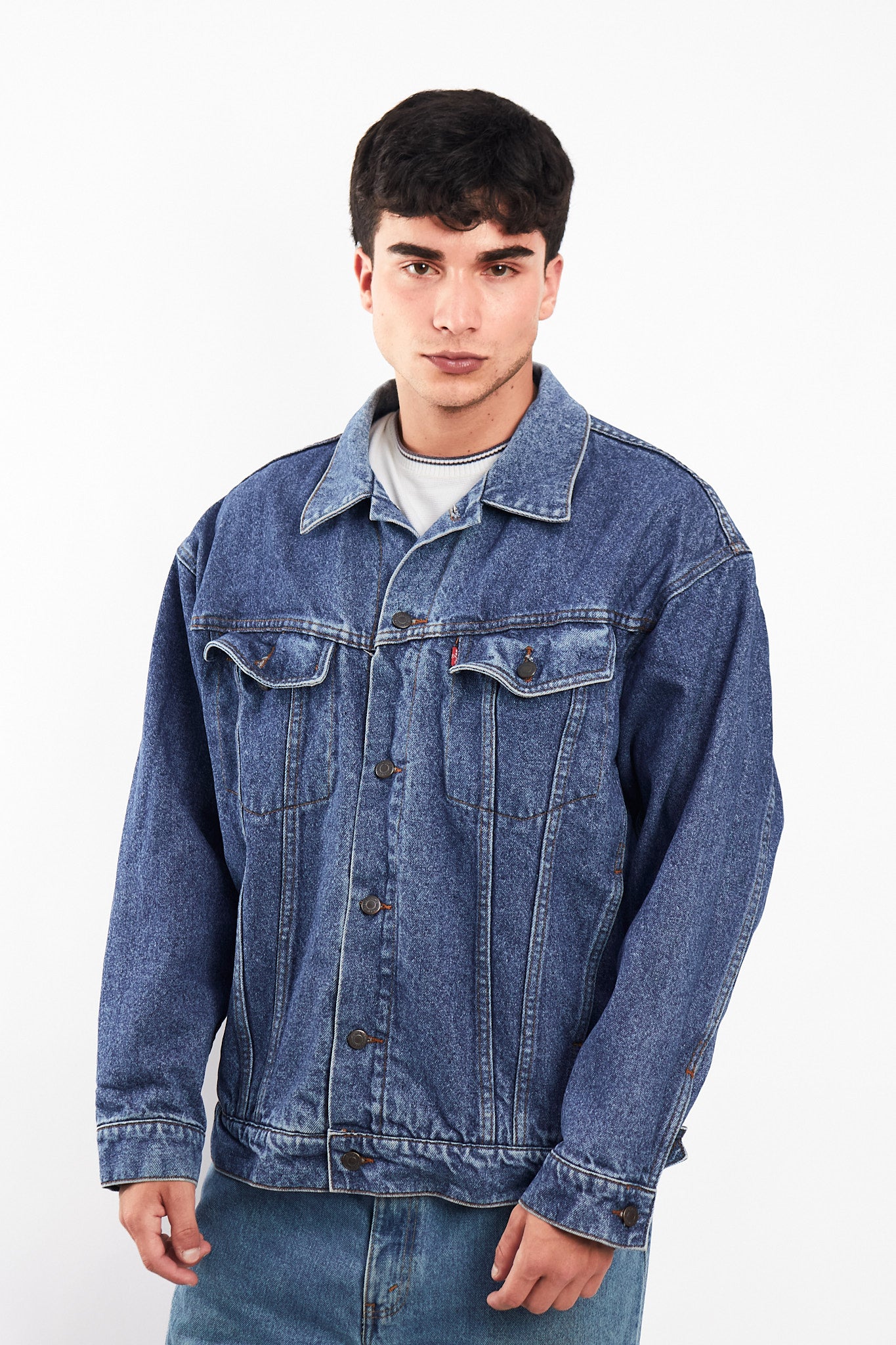 2000 Vintage Levi's Strauss Big Logo Trucker Jacket (M)