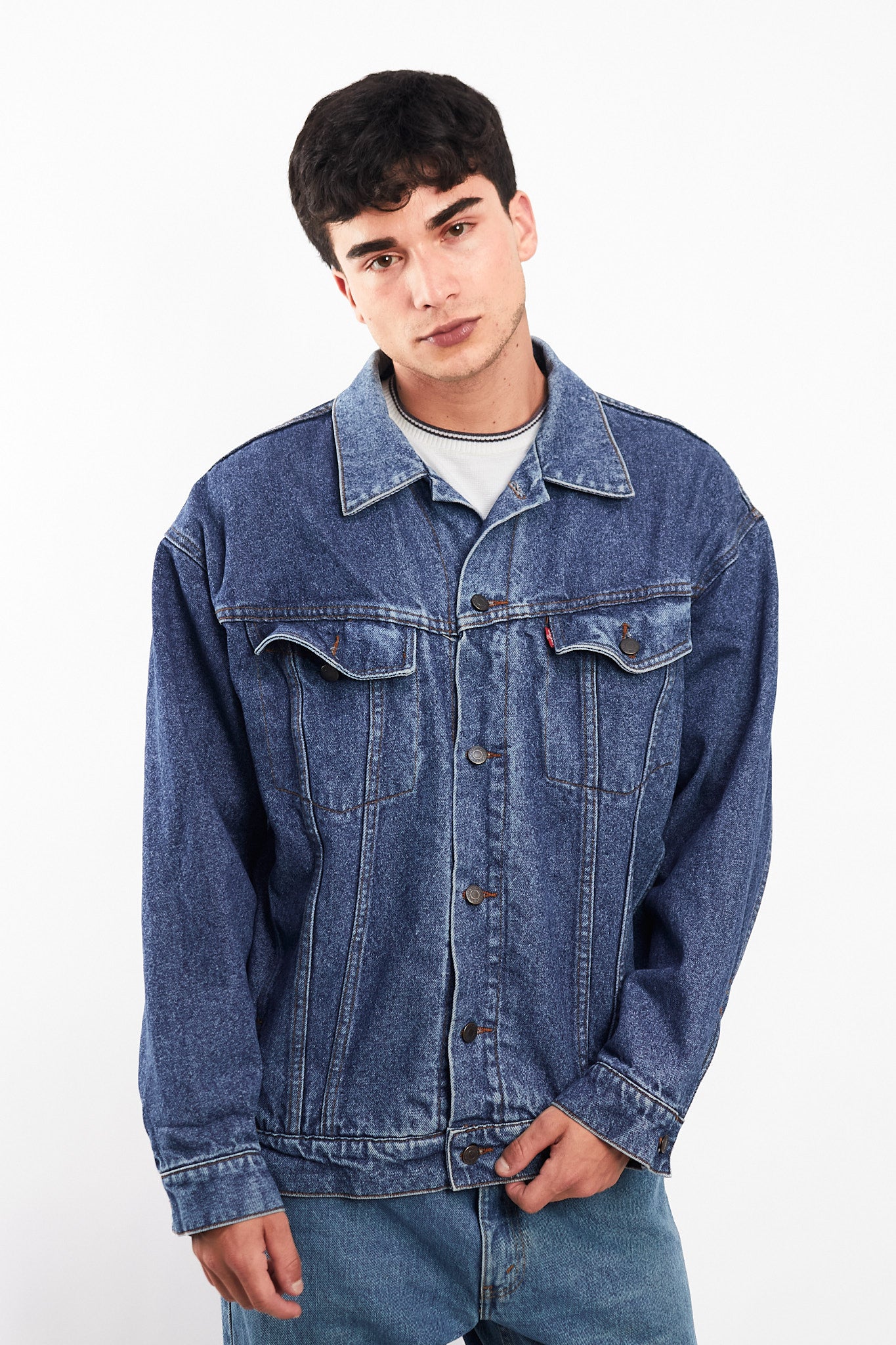 2000 Vintage Levi's Strauss Big Logo Trucker Jacket (M)