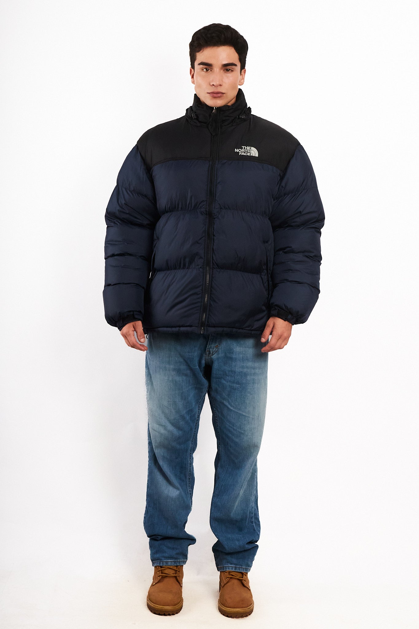 Vintage The North Face Retro Nustpe Navy Puffer Jacket (L/XL)