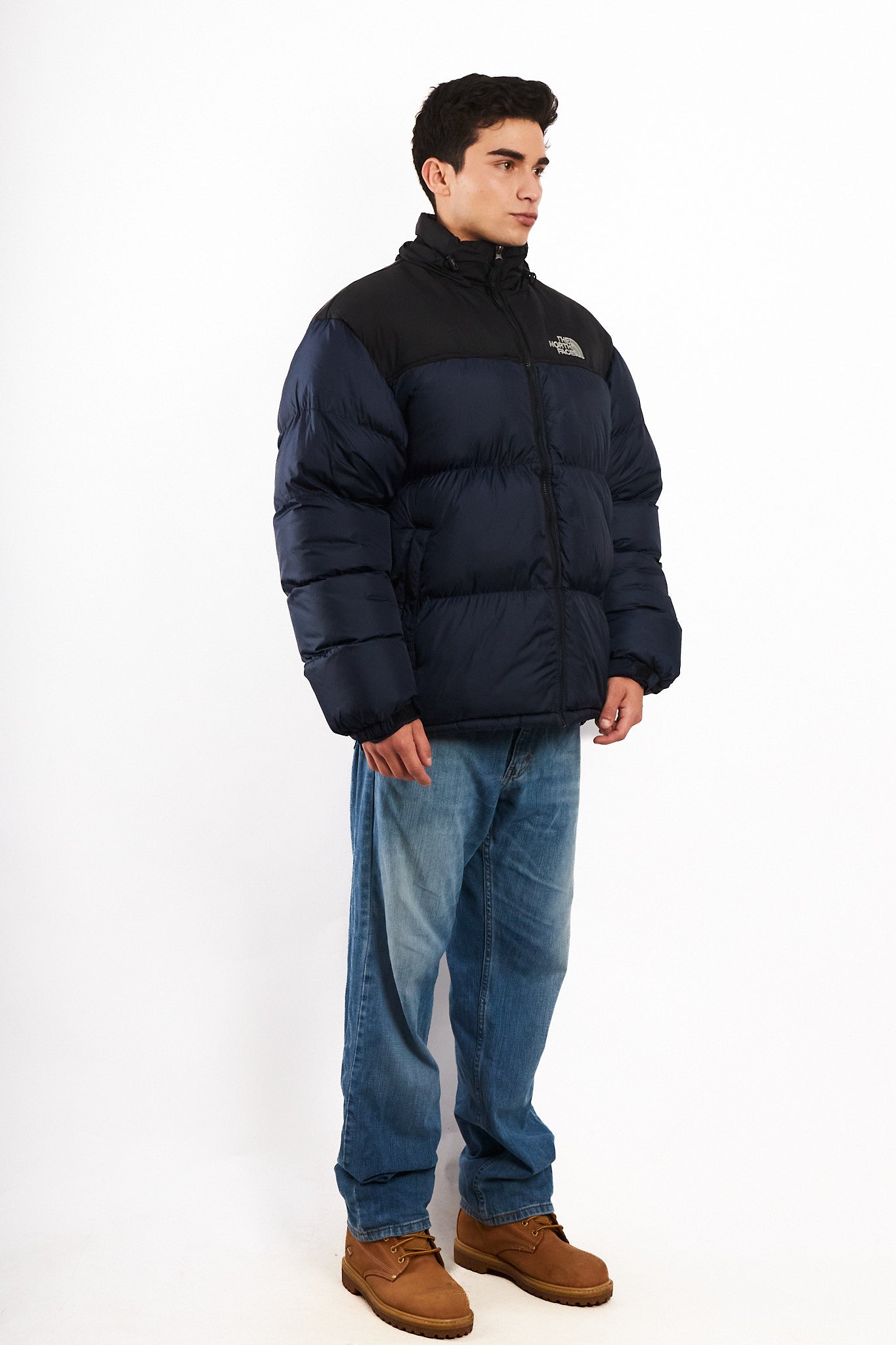 Vintage The North Face Retro Nustpe Navy Puffer Jacket (L/XL)