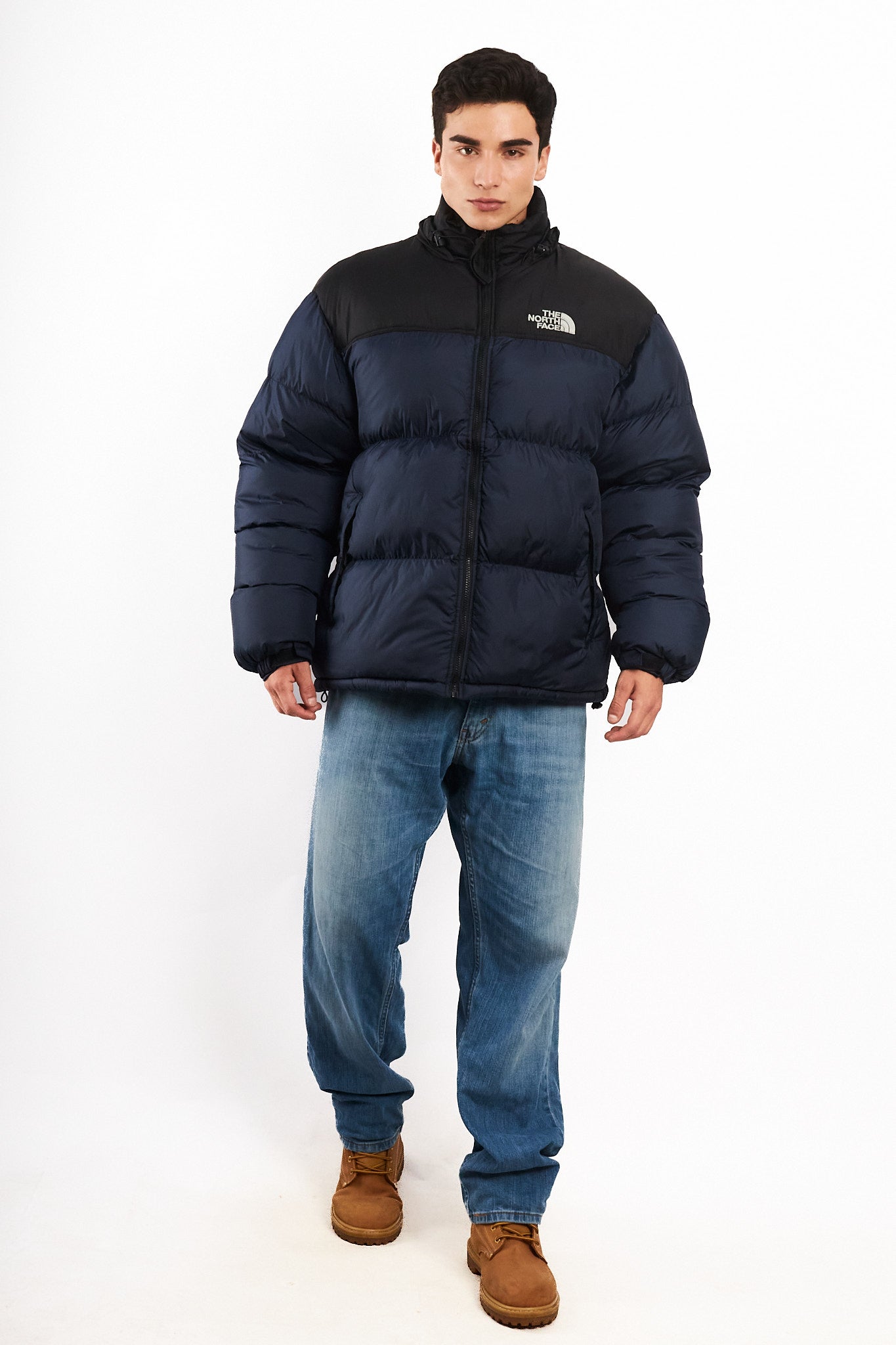 Vintage The North Face Retro Nustpe Navy Puffer Jacket (L/XL)