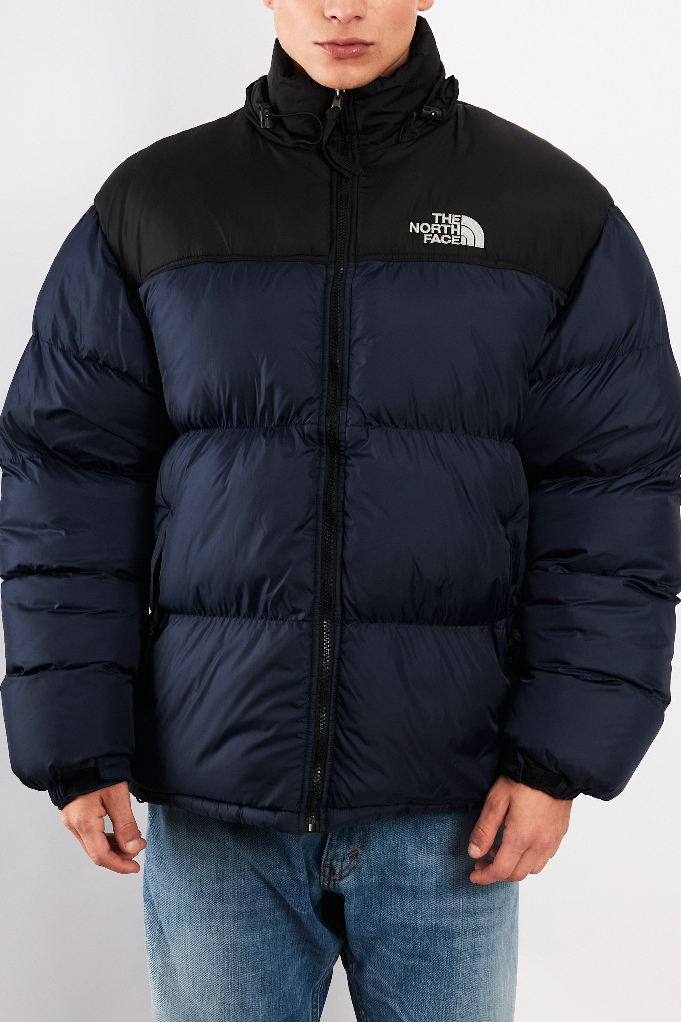 Vintage The North Face Retro Nustpe Navy Puffer Jacket (L/XL)