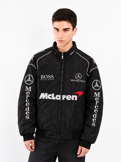 F1 Mclaren Mercedes Blackout Racing Jacket