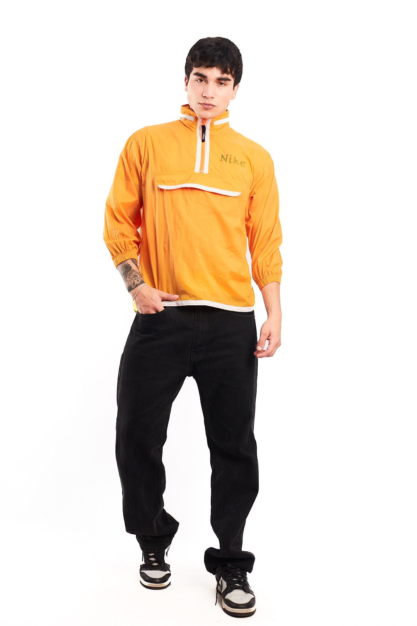 1990 Vintage Nike Orange Quarter Zip (S/M)