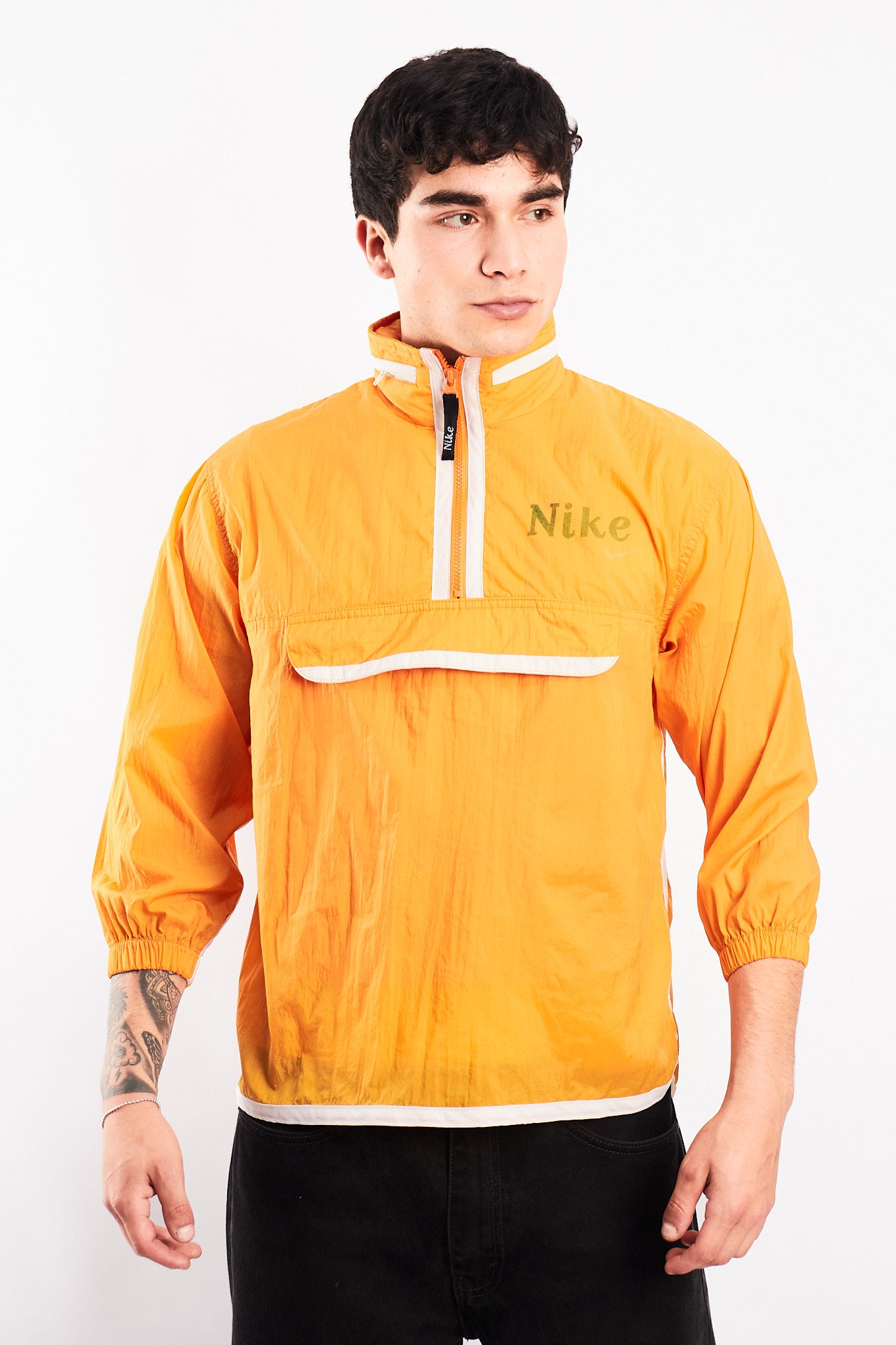 1990 Vintage Nike Orange Quarter Zip (S/M)