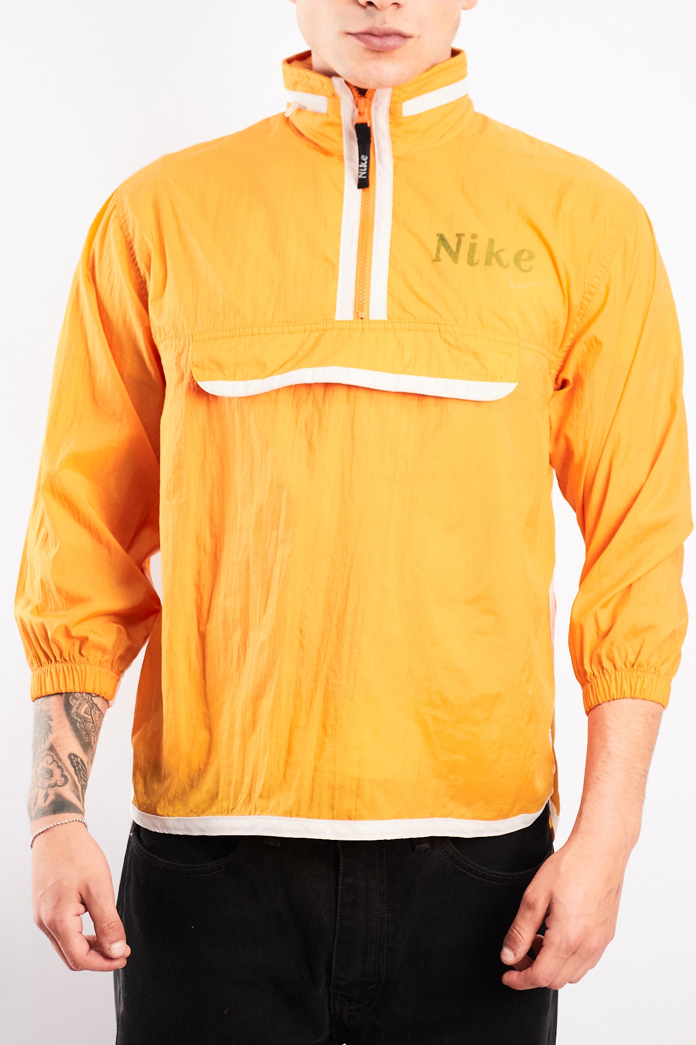 1990 Vintage Nike Orange Quarter Zip (S/M)