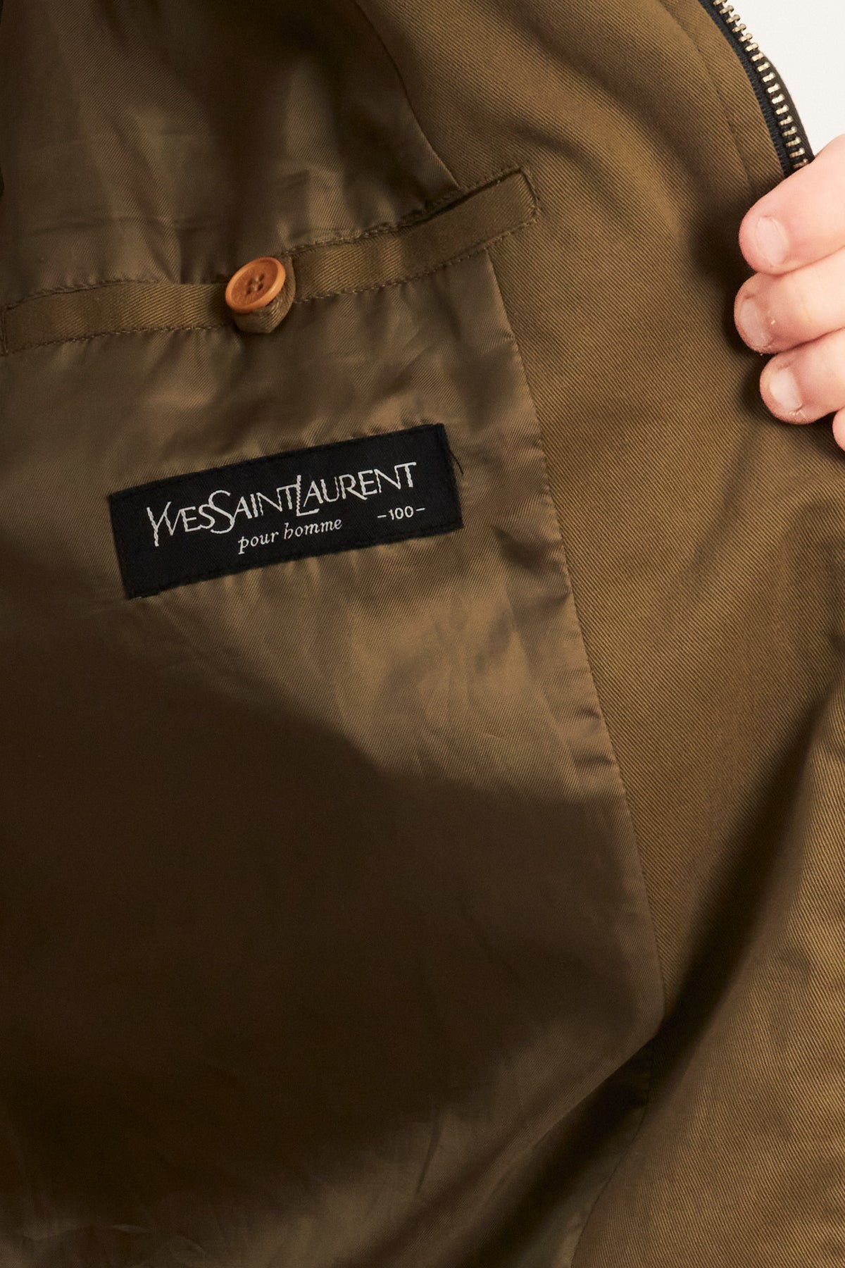 2000 Vintage Yve Saint Laurent Pistachio Harrington (M)