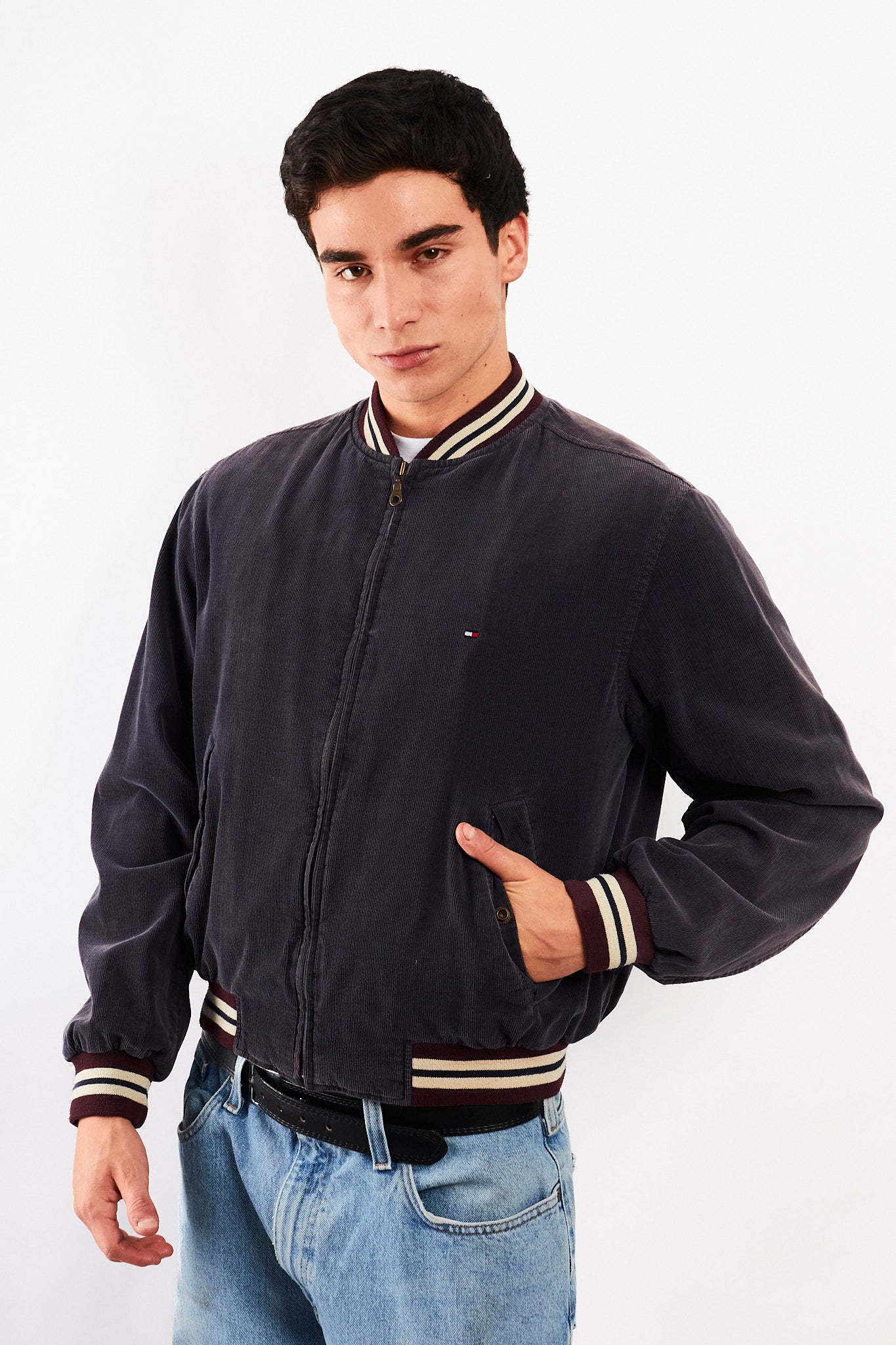 2001 Vintage Tommy Hilfiger Corduroy Bomber Jacket (S/M)
