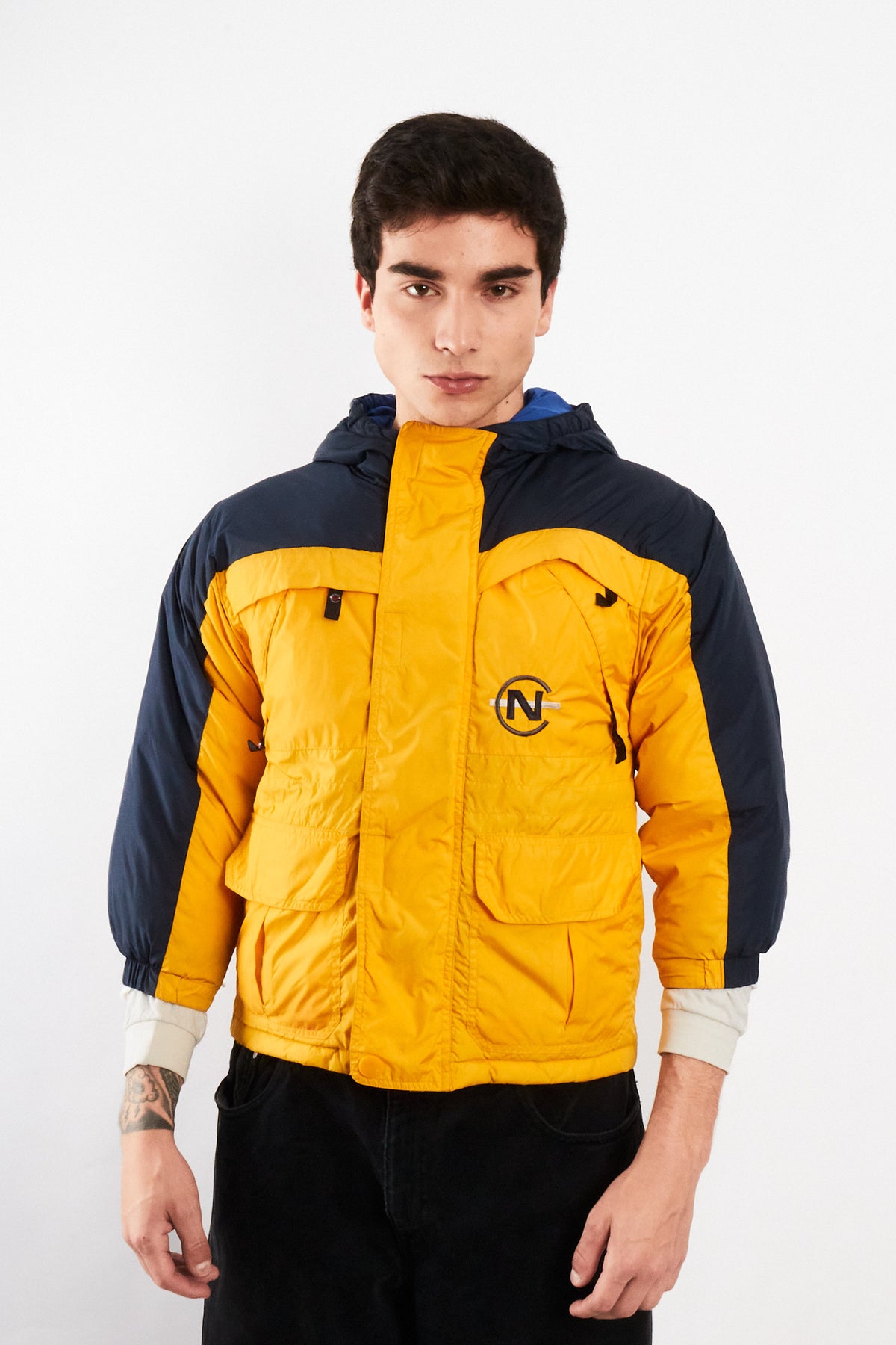 1990 Vintage Nautica Competition Colorblock Down Padded Jacket (XS/S)