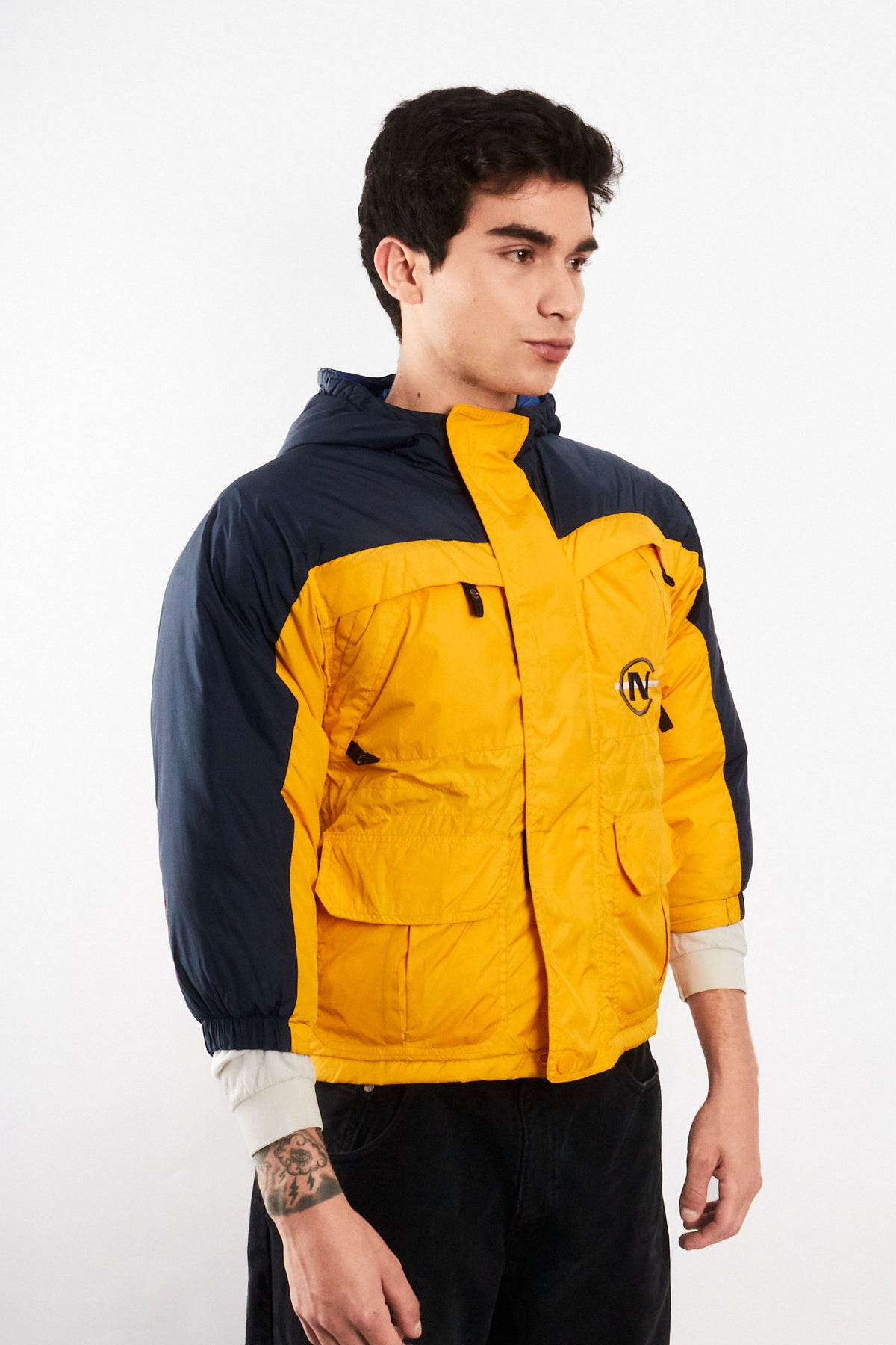1990 Vintage Nautica Competition Colorblock Down Padded Jacket (XS/S)