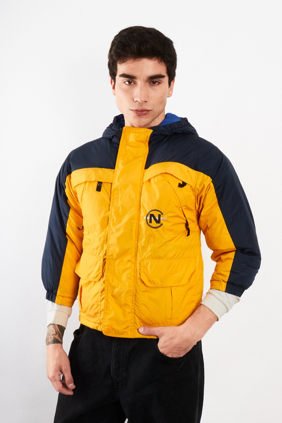 1990 Vintage Nautica Competition Colorblock Down Padded Jacket (XS/S)