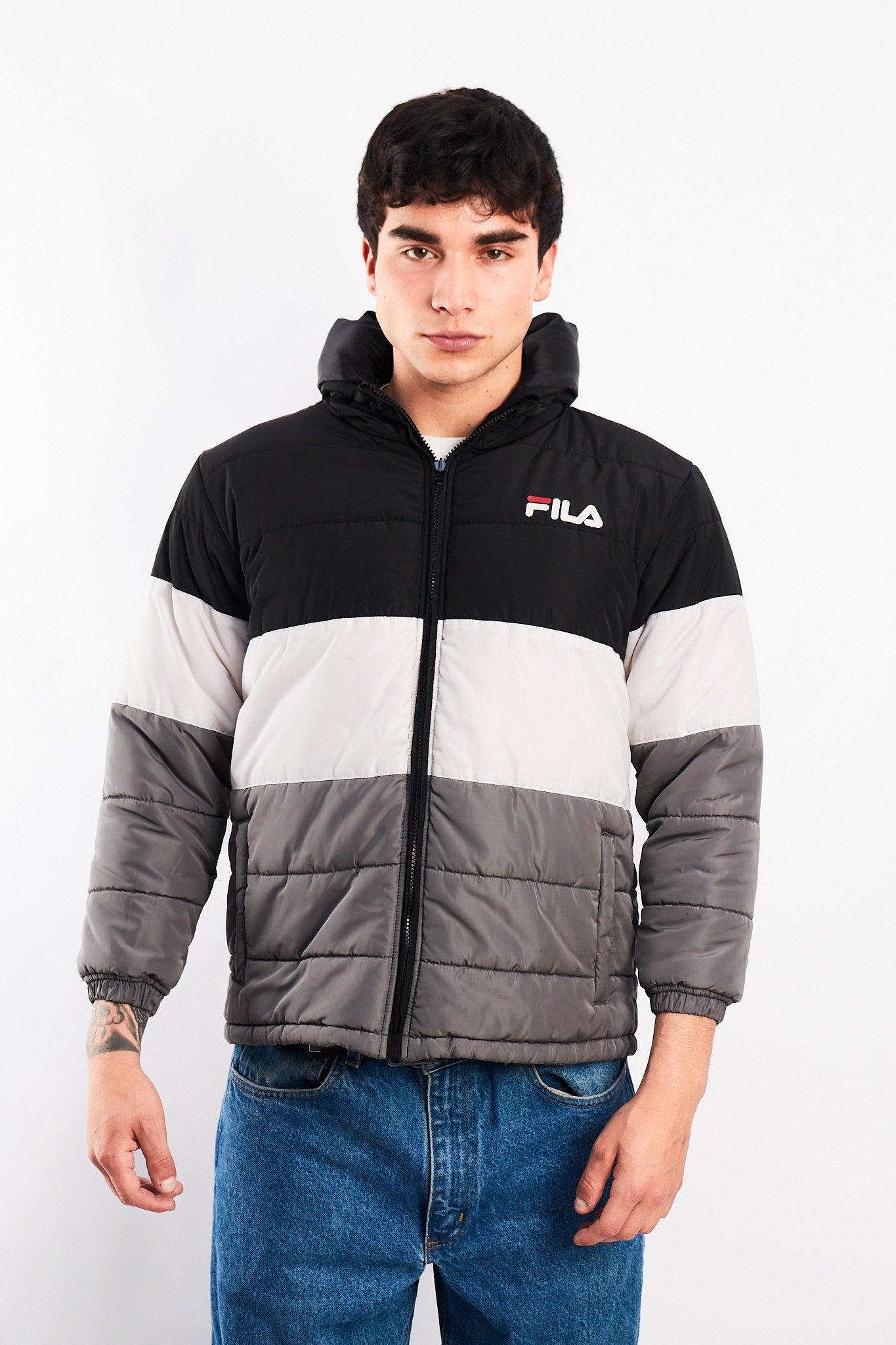 2000 Vintage Fila Colorblock Puffer Jacket (S/M)