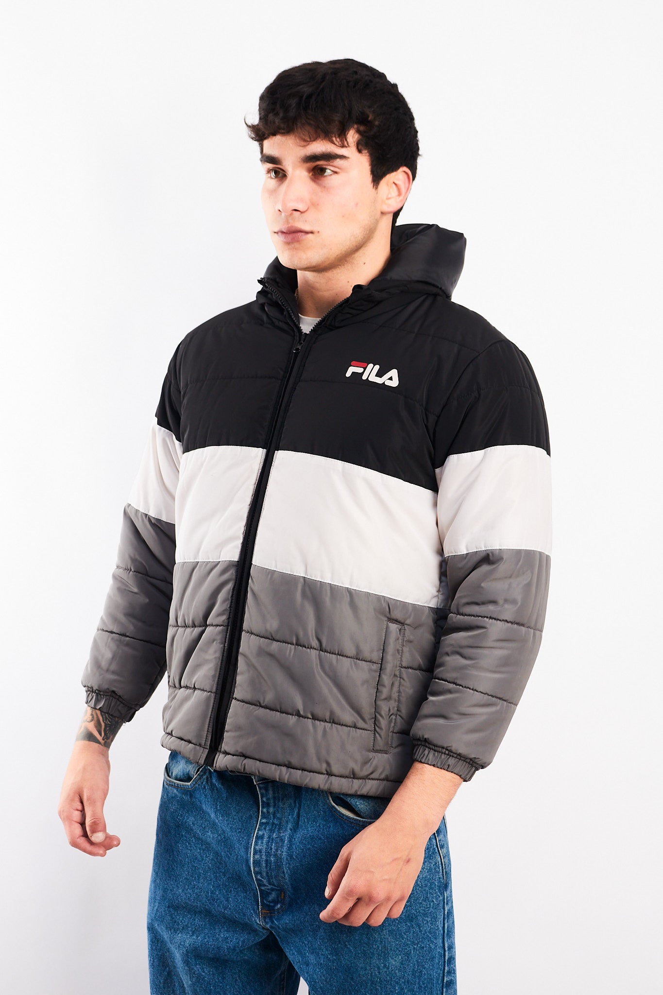 2000 Vintage Fila Colorblock Puffer Jacket (S/M)