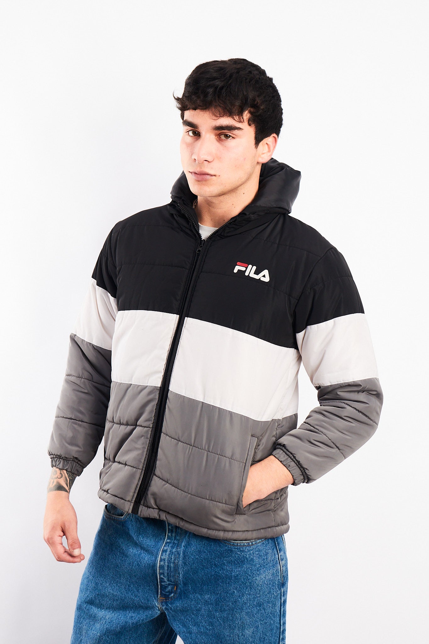 2000 Vintage Fila Colorblock Puffer Jacket (S/M)