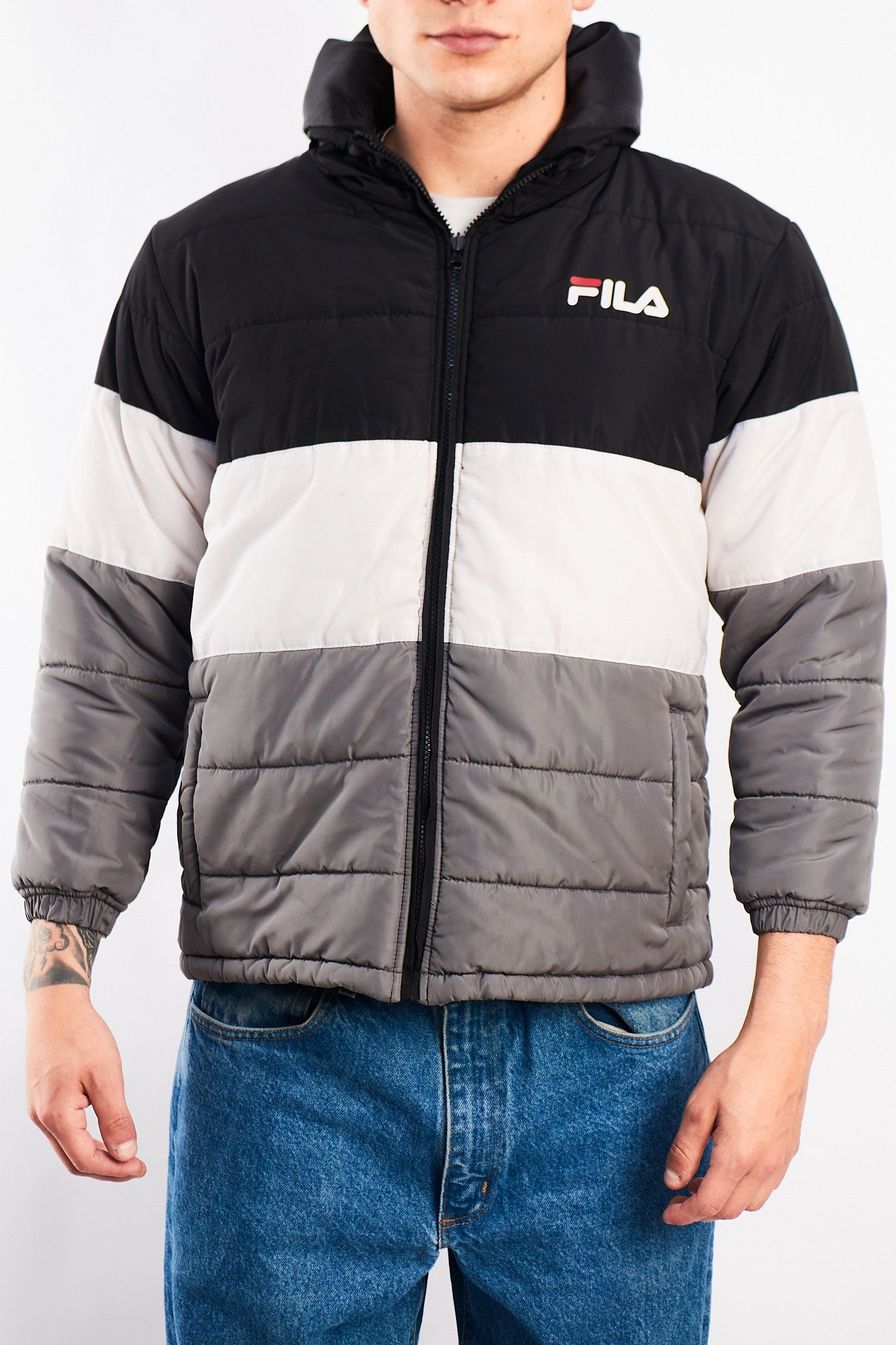 2000 Vintage Fila Colorblock Puffer Jacket (S/M)