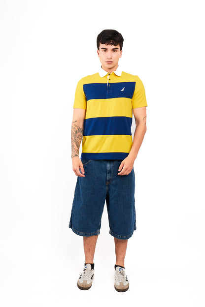 2000 Nautica Striped Rugby Polo Shirt (S/M)