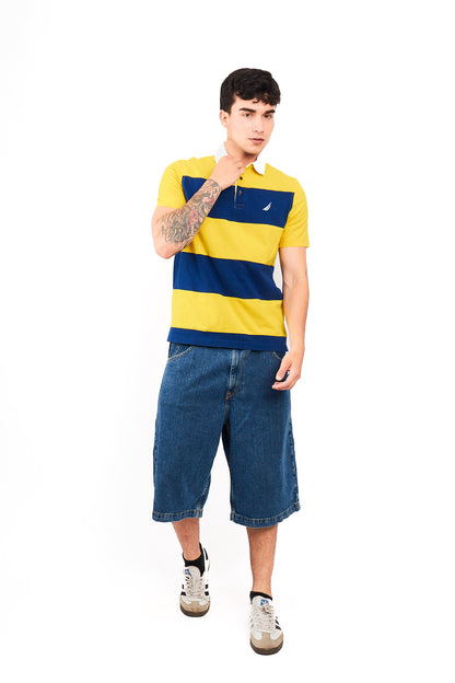 2000 Nautica Striped Rugby Polo Shirt (S/M)