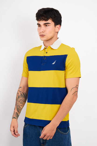 2000 Nautica Striped Rugby Polo Shirt (S/M)