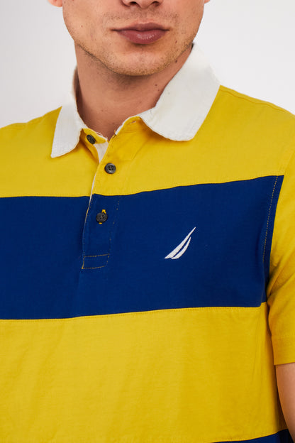 2000 Nautica Striped Rugby Polo Shirt (S/M)