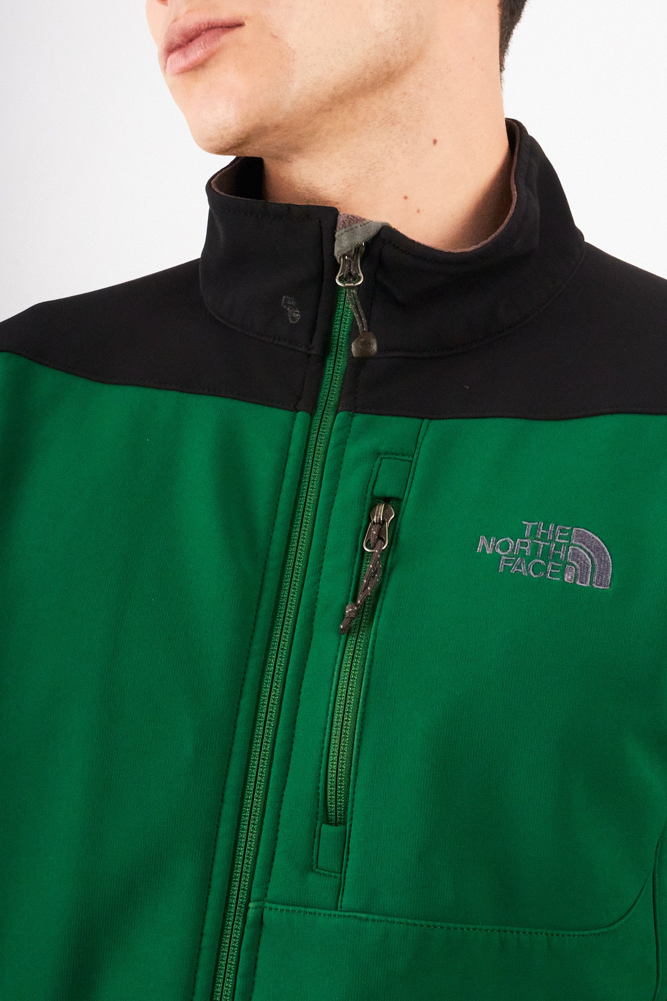 2000 Vintage The North Face Green n' Black Impermeable Softshell (M)