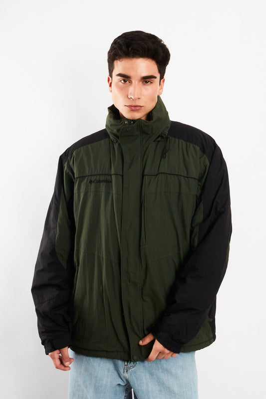 2000 Vintage Columbia Army Green Padded Jacket (L)