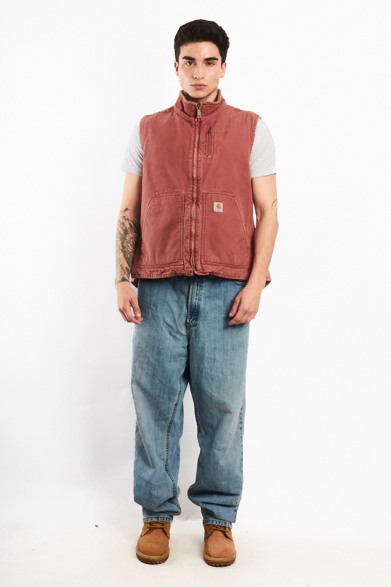2000 Vintage Carhartt Salmon (VRS) Vest (M/L)
