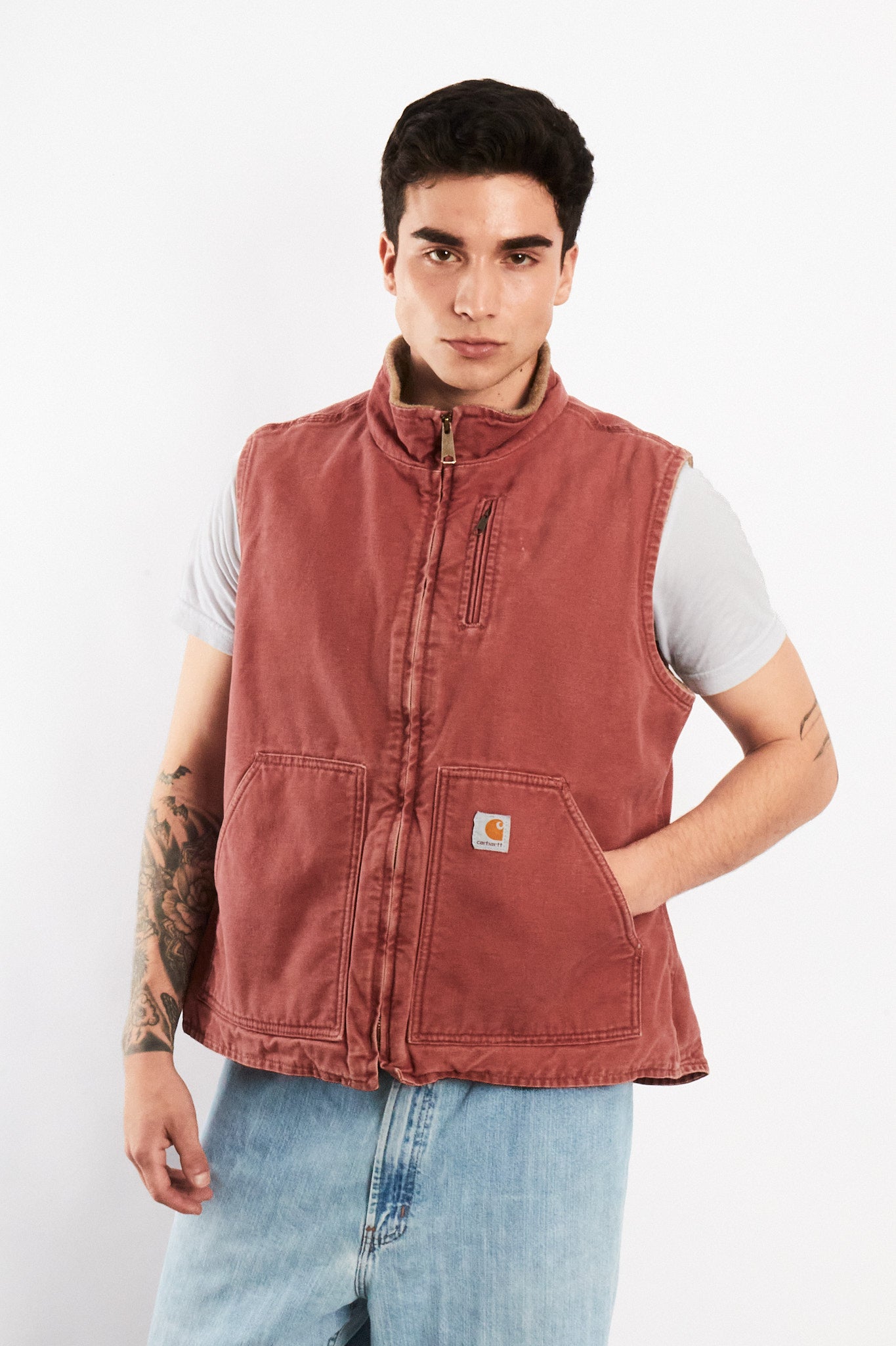 2000 Vintage Carhartt Salmon (VRS) Vest (M/L)
