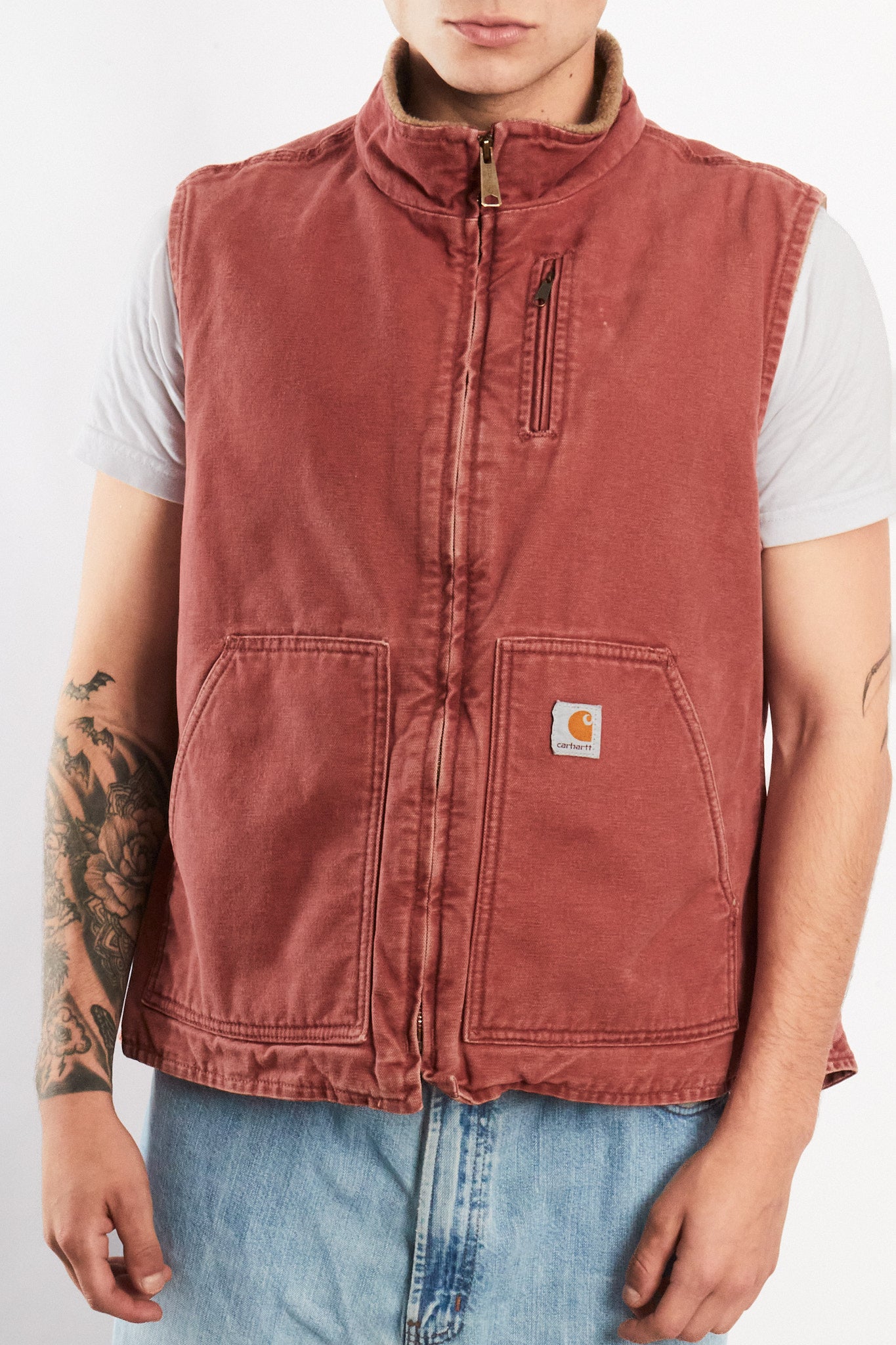2000 Vintage Carhartt Salmon (VRS) Vest (M/L)