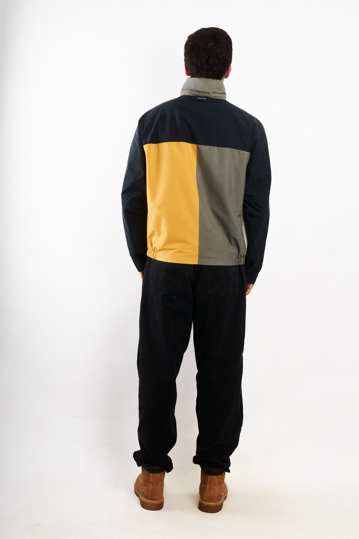 2000 Vintage Nautica Challenge Reflective Patched Colorblock Jacket (M)