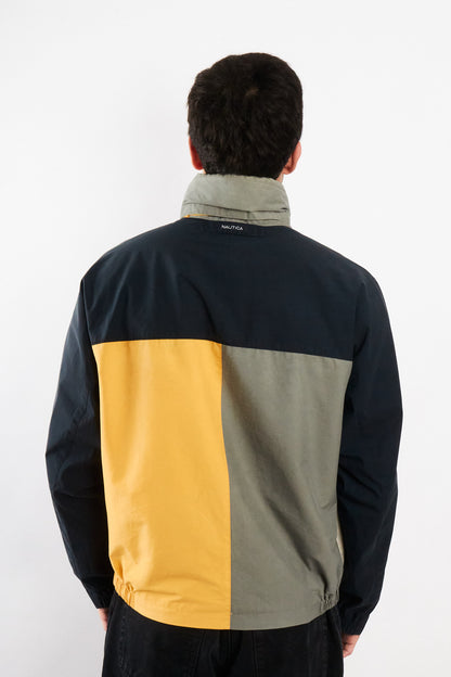2000 Vintage Nautica Challenge Reflective Patched Colorblock Jacket (M)