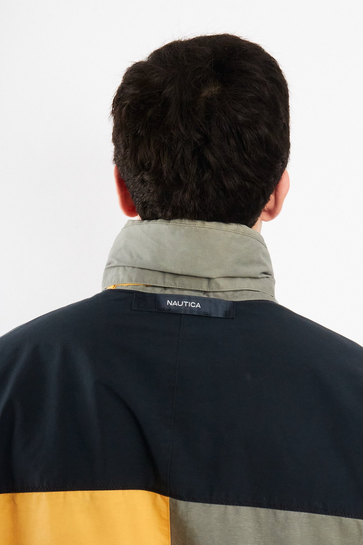 2000 Vintage Nautica Challenge Reflective Patched Colorblock Jacket (M)