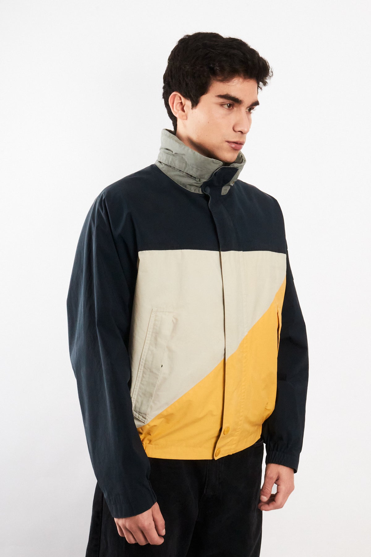 2000 Vintage Nautica Challenge Reflective Patched Colorblock Jacket (M)
