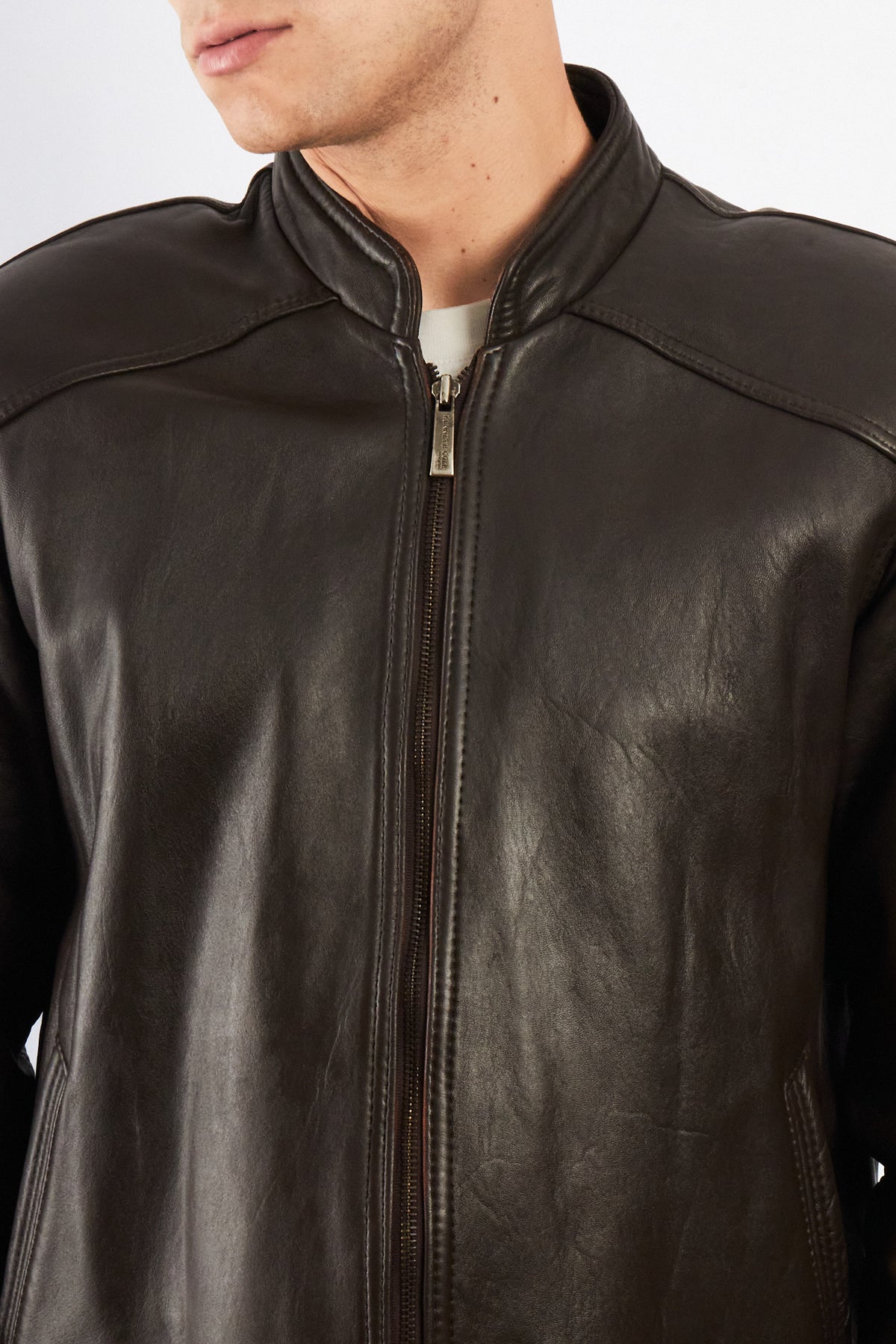 2000 Vintage Chocolate Bomber Jacket (S/M)