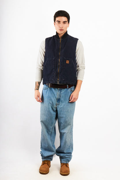 2000 Vintage Carhartt Midnight Blue Vest (M/L)