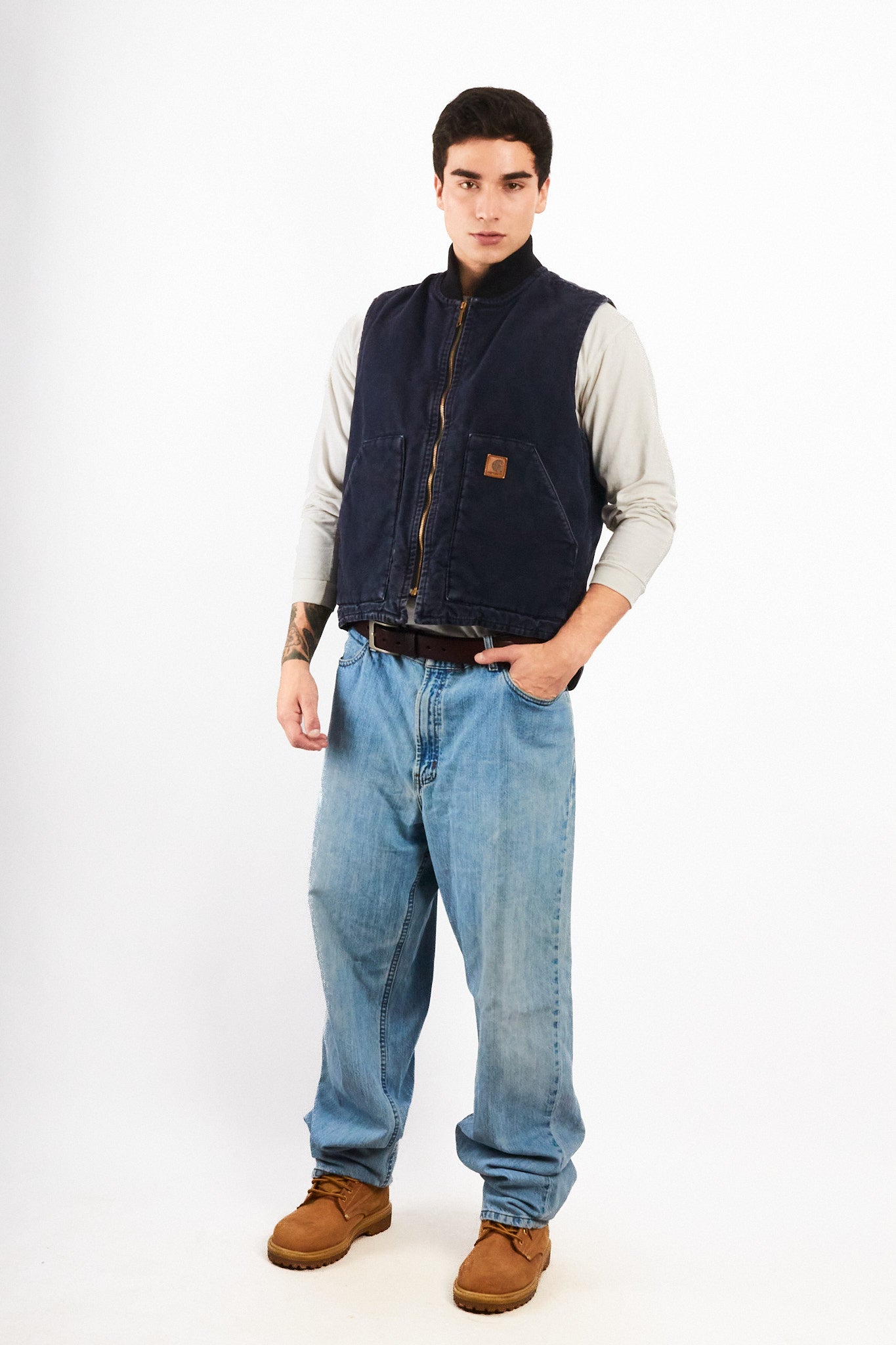 2000 Vintage Carhartt Midnight Blue Vest (M/L)