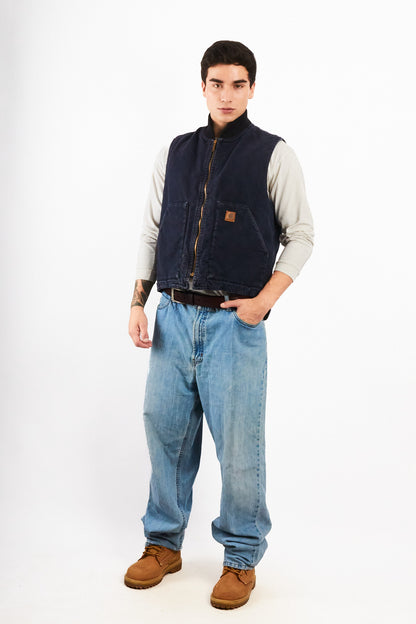2000 Vintage Carhartt Midnight Blue Vest (M/L)
