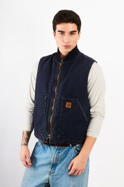 2000 Vintage Carhartt Midnight Blue Vest (M/L)