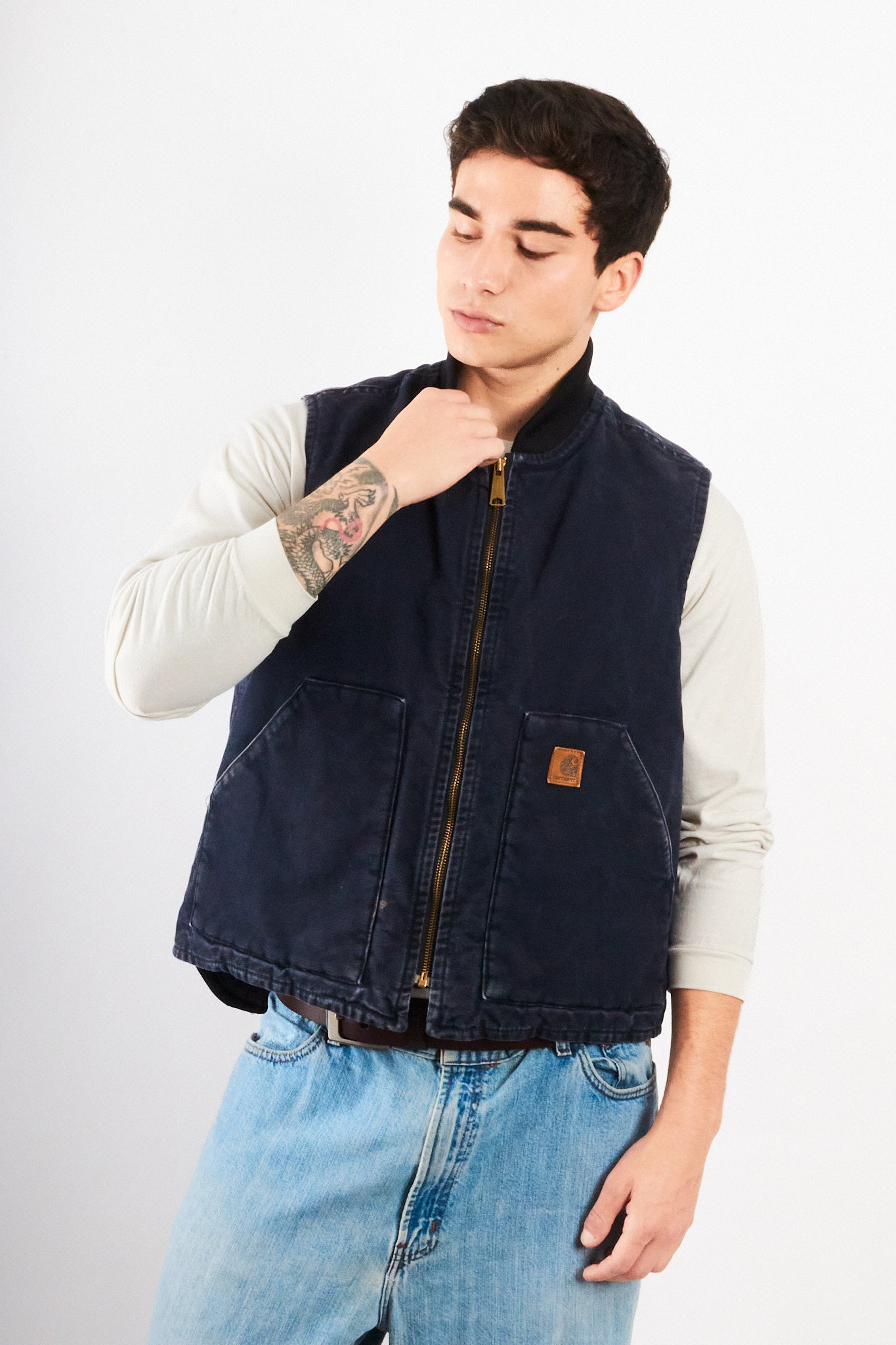2000 Vintage Carhartt Midnight Blue Vest (M/L)