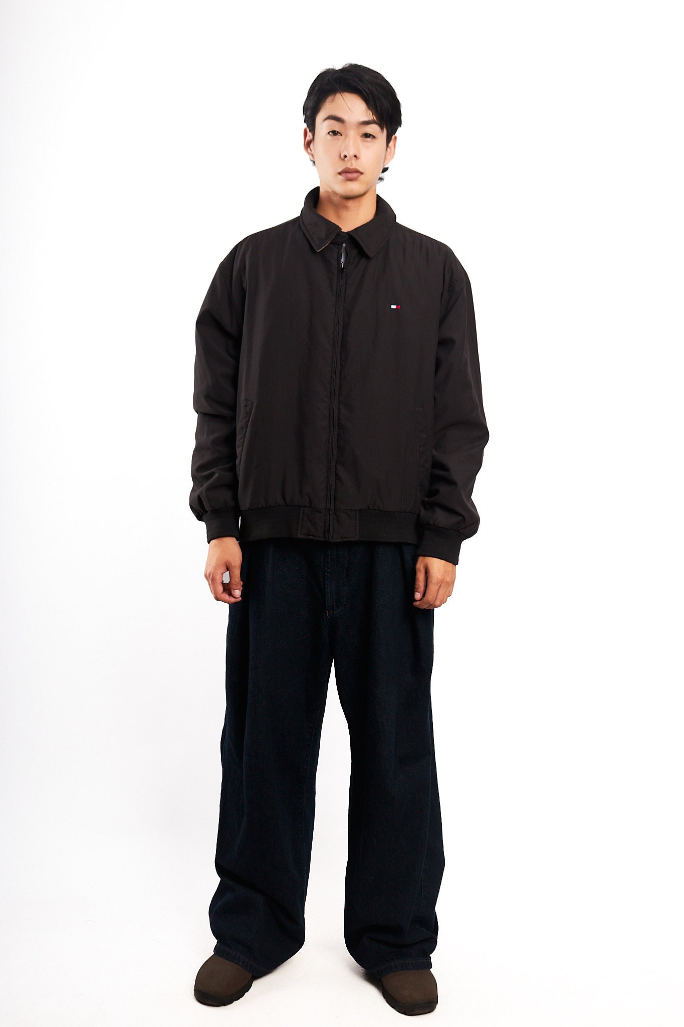 2000 Vintage Tommy Hilfiger Black Harrington (M/L)