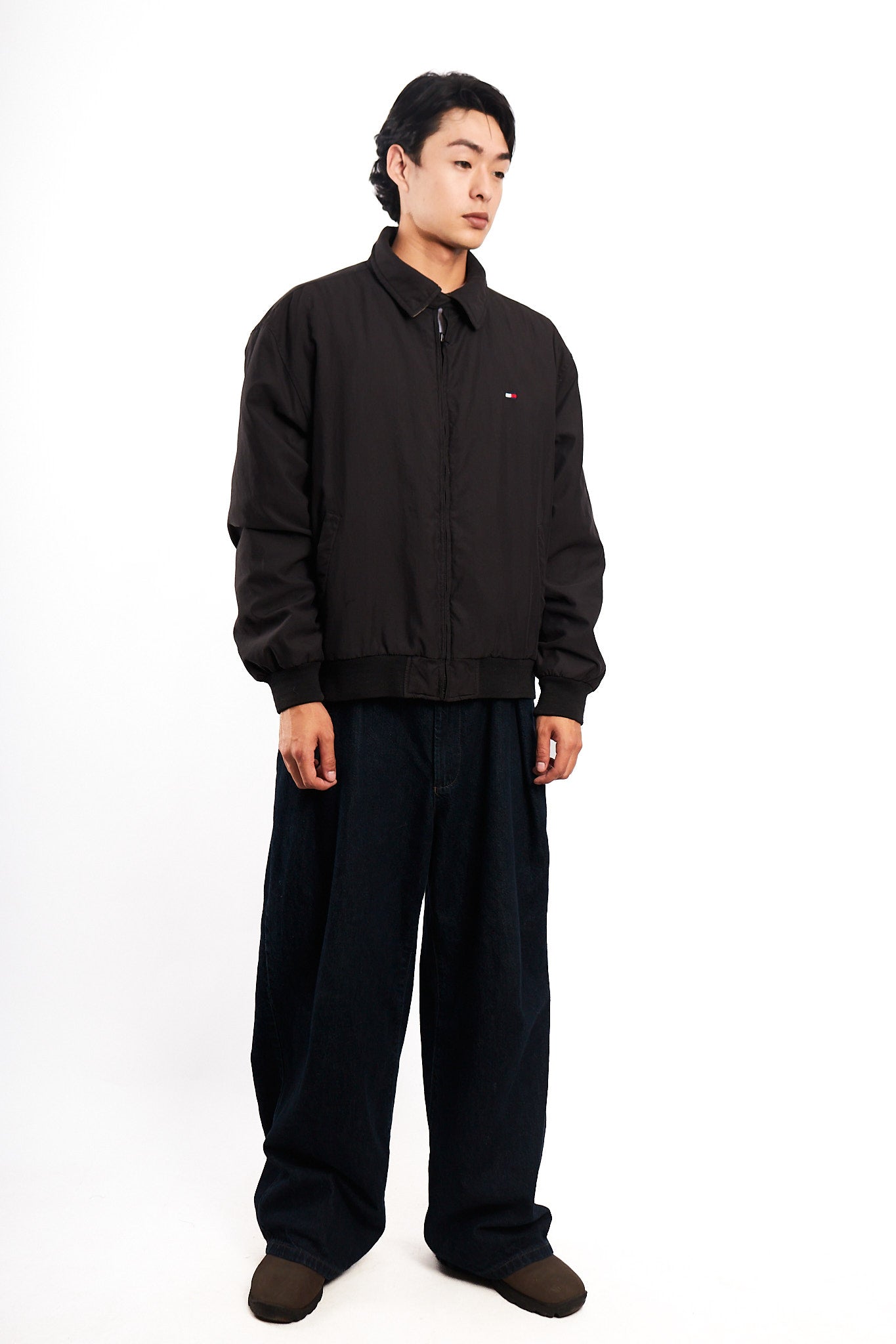 2000 Vintage Tommy Hilfiger Black Harrington (M/L)