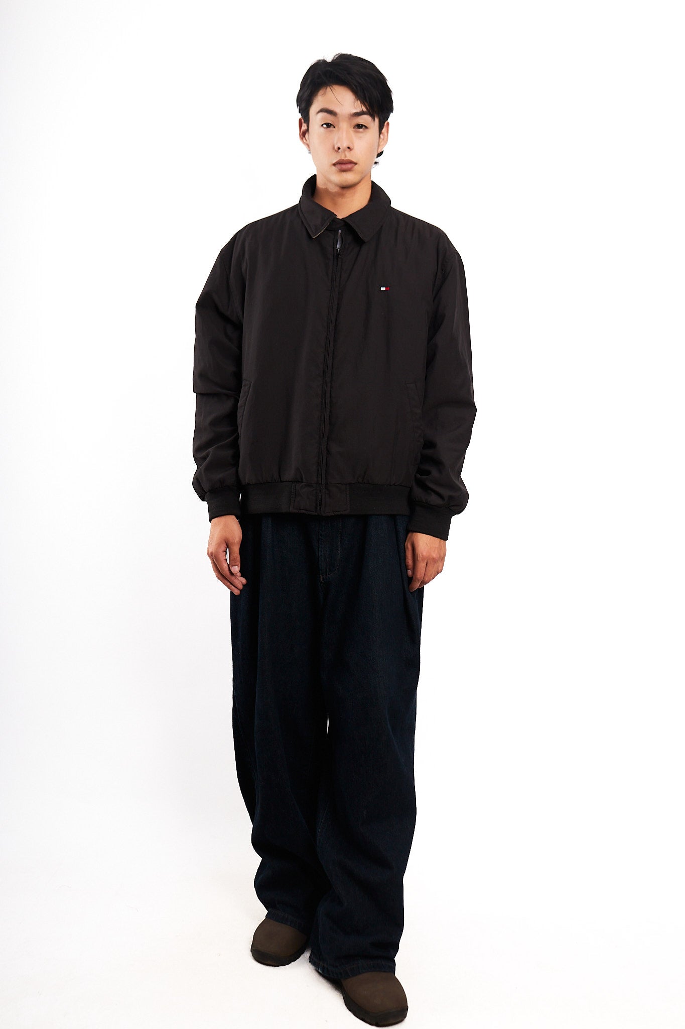 2000 Vintage Tommy Hilfiger Black Harrington (M/L)