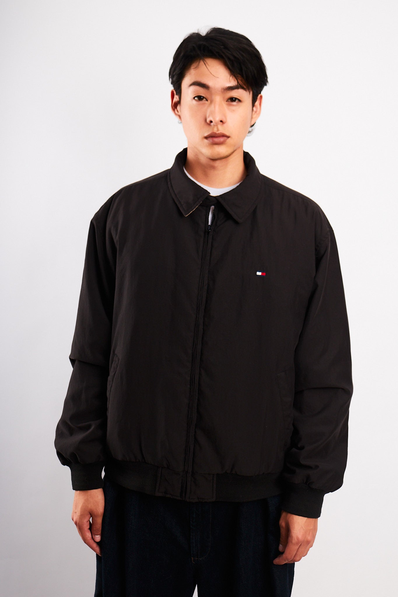 2000 Vintage Tommy Hilfiger Black Harrington (M/L)
