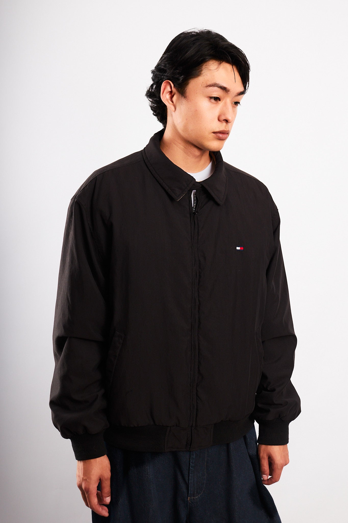 2000 Vintage Tommy Hilfiger Black Harrington (M/L)