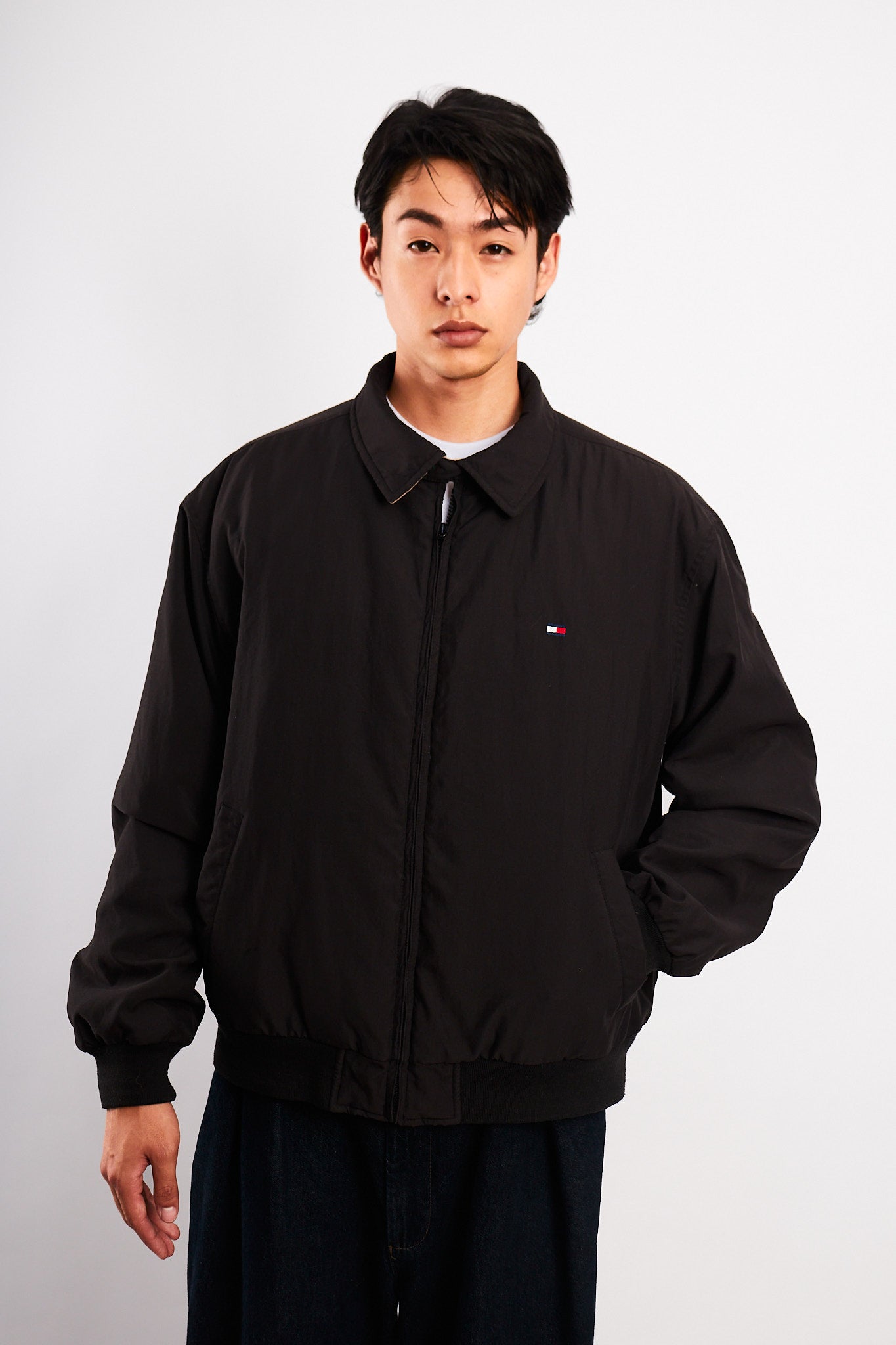 2000 Vintage Tommy Hilfiger Black Harrington (M/L)