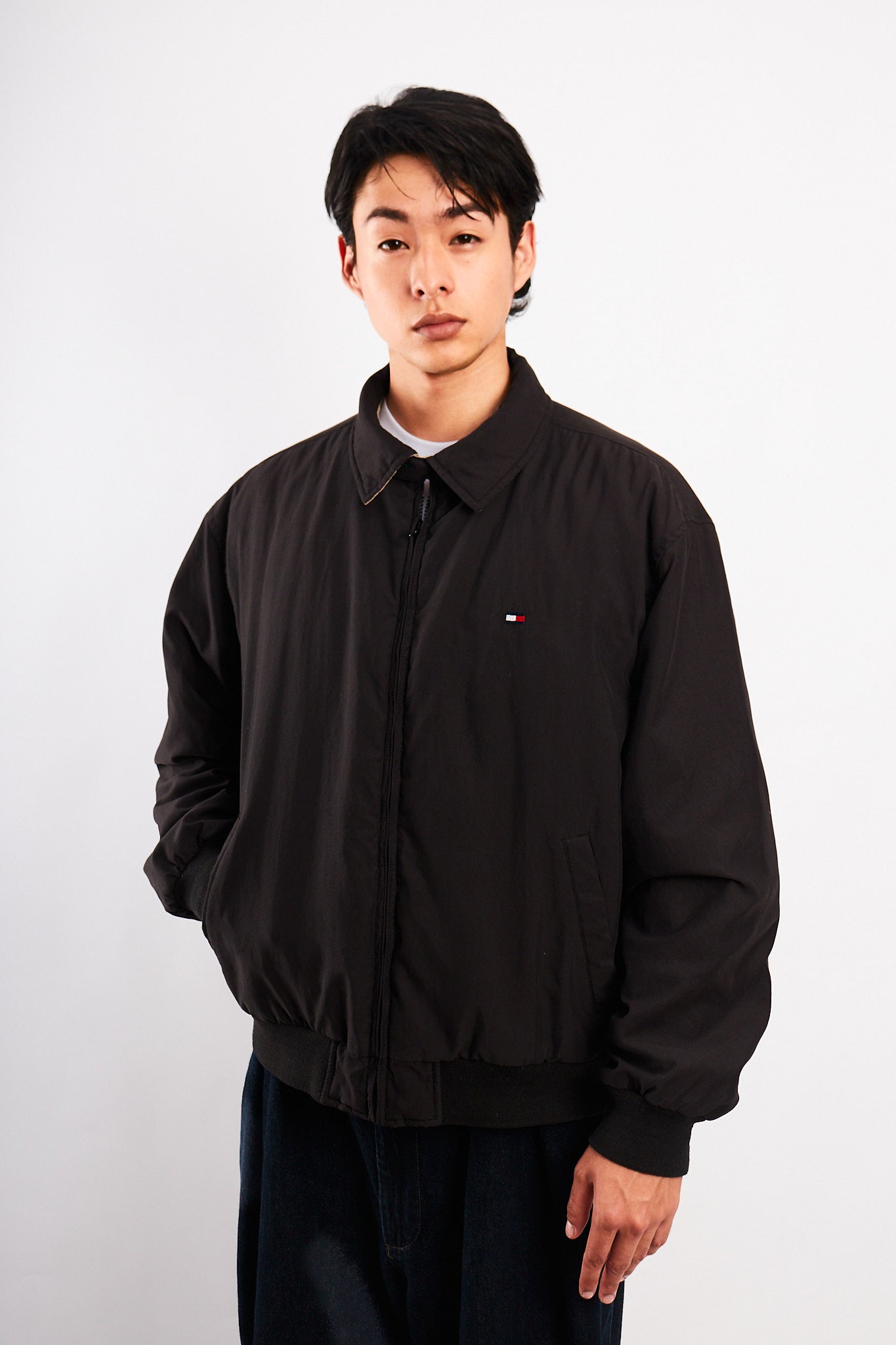 2000 Vintage Tommy Hilfiger Black Harrington (M/L)