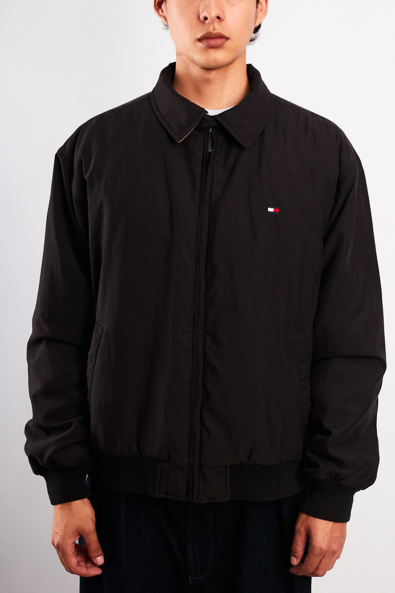 2000 Vintage Tommy Hilfiger Black Harrington (M/L)