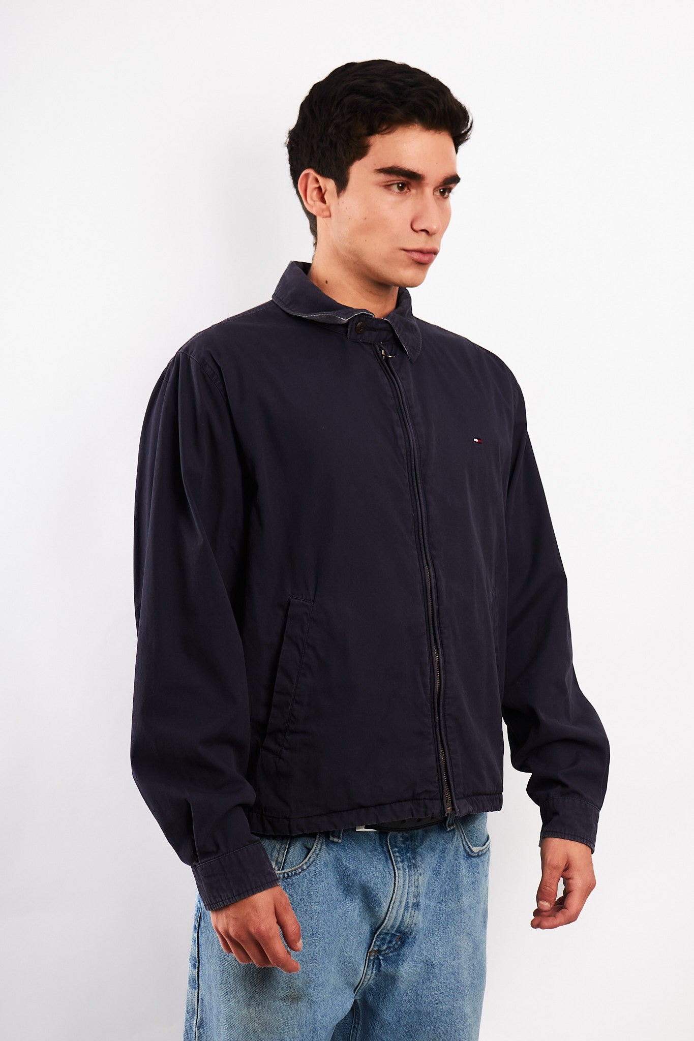 2000 Vintage Tommy Hilfiger Midnight Navy Harrington (M/L)