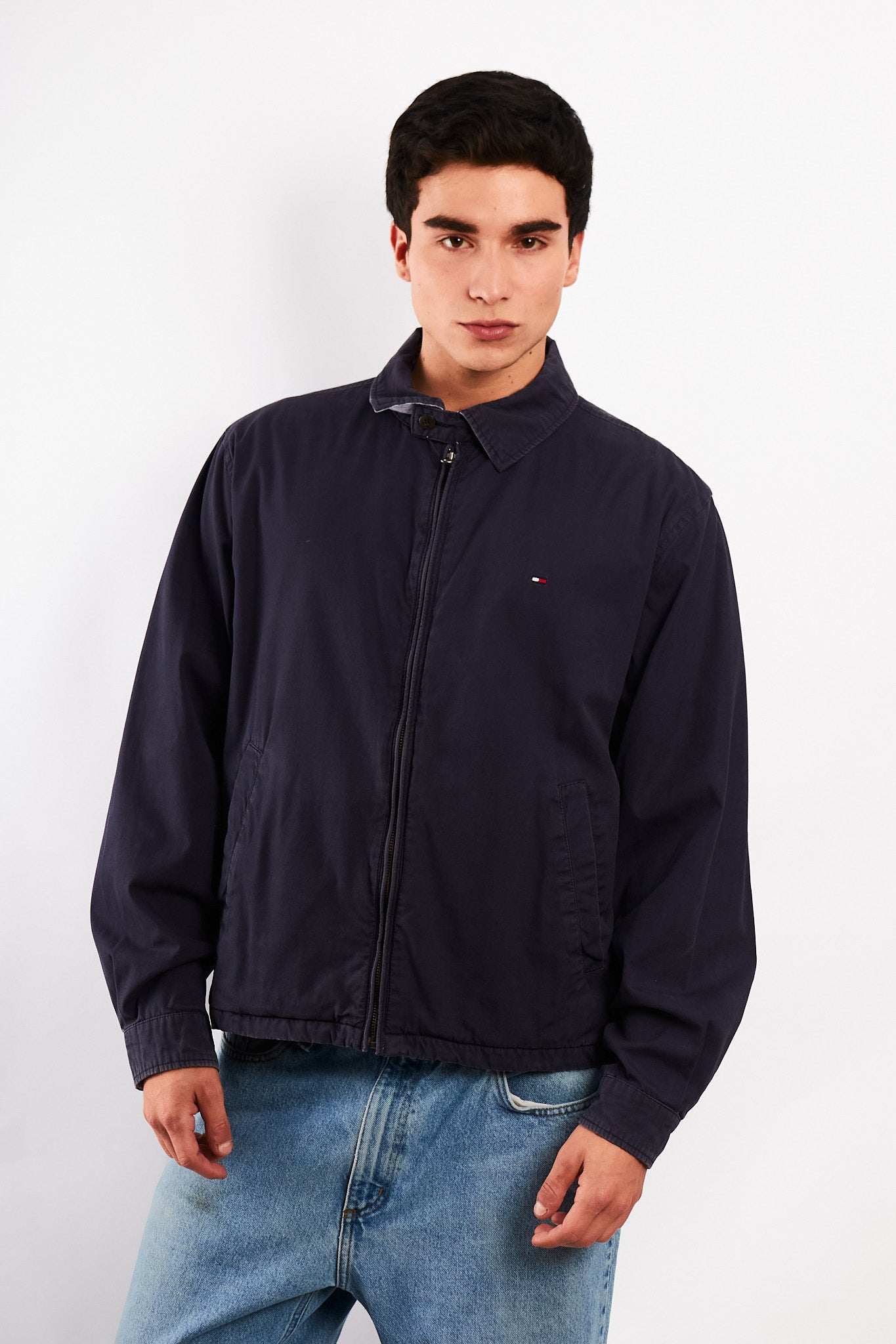 2000 Vintage Tommy Hilfiger Midnight Navy Harrington (M/L)