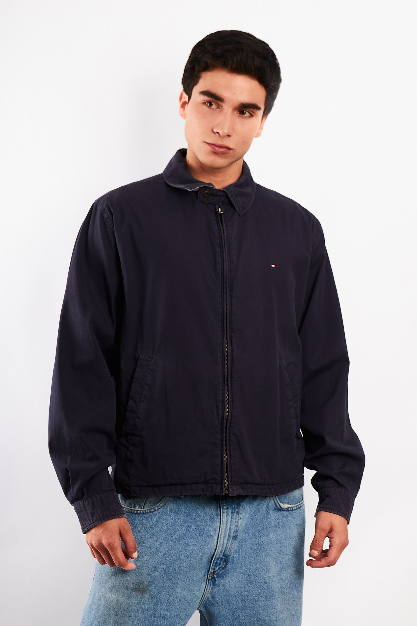 2000 Vintage Tommy Hilfiger Midnight Navy Harrington (M/L)